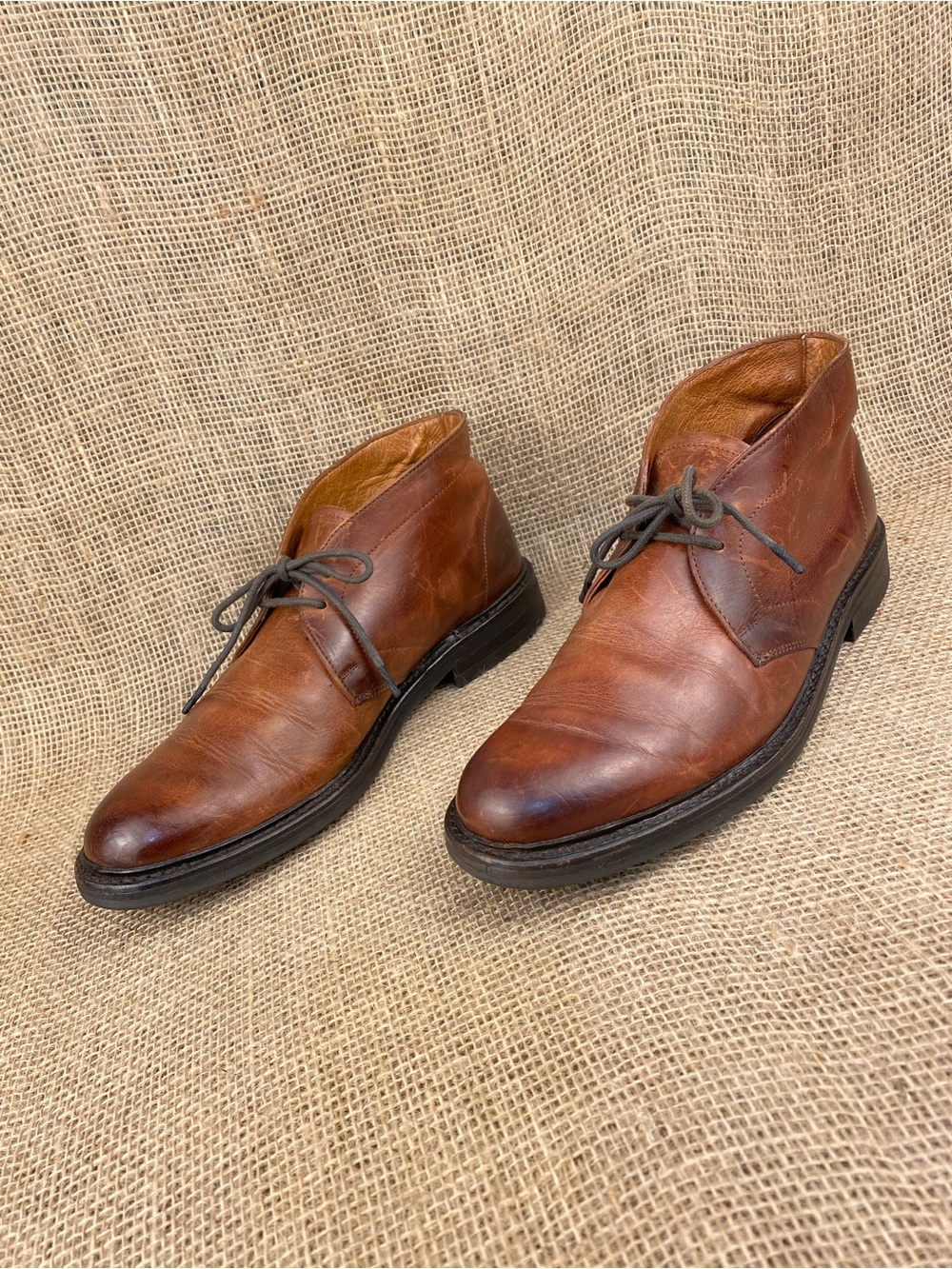 Frye Men’s Chukka Brown Ankle Boots Leather Lace Up 8.5D